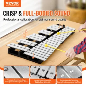 30 Bemærk Glockenspiel Xylophone Bell Kit med paller