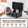 Graded Card Storage Box, 4 Slots, Graded Sports Cards Holder Carrying Case with Coded Lock Foam Dividers, for 108 PSA Graded Car