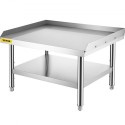 Stainless Steel Equipment Grill Stand, 36 x 30 x 24 Inches Stainless Table, Grill Stand Table with Adjustable Storage