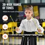 30 Note Glockenspiel Xylophone Bell Kit, Professional Percussion Instrument Set with Mallets, Drum Sticks, Music Stand, 203mm / 
