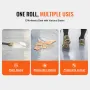 Carpet Protection Film, 24" x 200' Floor and Surface Shield with Self Adhesive Backing & Easy Installation, Polyethylene Adhesiv