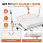 Sliding Tub Transfer Bench, Height Adjustable Bathtub Transfer Bench with Cut-Out Seat, Reversible Backrest & Safety Belt, Non-S