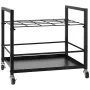 Blueprint Storage Rack, 20 Slots Blueprint Holder with Wheels, Mobile Metal Blueprint Storage Cart for Map Poster Architectural 