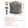 Hunting Blind, 270° Ground Blind, 2-3 Person Pop Up Deer Blind for Hunting with Carrying Bag, Portable Resilient Hunting Tent, 3