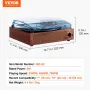 Bluetooth Vinyl Record Player 3-trins bælte drevet drejeskive
