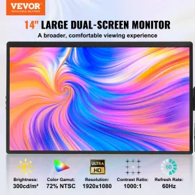 Laptop Screen Extender 14in HD 1080p Portable Monitor til 13