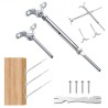 T316 Stainless Steel Adjustable Angle 3.2mm Cable Railing Kit/Hardware for Wood Postï¼ŒMarine Grade for 3.2mmWire