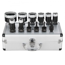 Diamond Core Drill Bit Set, 11 PCS 6/8/10/20/25/28/32/35/45/50/65mm Diamond Hole Saw Kit, with M14 Connector and Storage Case