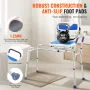 Sliding Tub Transfer Bench with 360 Degree Swivel Seat, Height Adjustable Bathtub Transfer Bench with Armrest & Safety Belt, Non