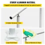 Handrail Outdoor Stairs, 3ft, 34 Inch Outdoor Handrail White Outdoor Stair Railing Adjustable from 0 to 60 Degrees Handrail for 