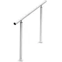 Handrail Outdoor Stairs, 3ft, 34 Inch Outdoor Handrail White Outdoor Stair Railing Adjustable from 0 to 60 Degrees Handrail for 