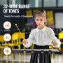 32 Bemærk Glockenspiel Xylophone Bell Kit med Mallets, Stand &