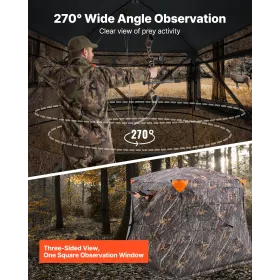 Jagtblind 270 ° Se gennem jorden blind envejsnet for 4-5 person