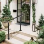 Handrail Outdoor Stairs, 4ft, 34 Inch Outdoor Handrail Black Outdoor Stair Railing Adjustable from 0 to 60 Degrees Handrail for 