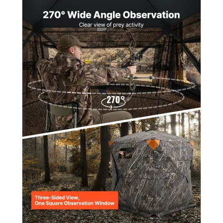 Jagtblind 270â ° Se gennem jordblind envejsnet for 1-2 person