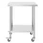 Arbejdsbord til rustfrit stål kommerciel prep tabel 24x30