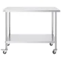 Arbejdsbord til rustfrit stål kommerciel prep tabel 24x48