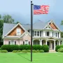 20FT Detachable Flagpole Kit, Heavy Duty Aluminum Alloy Flag Pole Kit in Ground for Outdoor, 3 Display Modes Flagpole with Profe