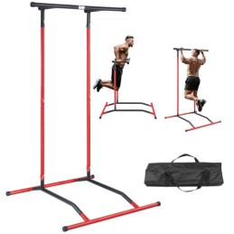 Power Tower Dip Station 2-Level Height Adjustable Pull Up Bar Stand 220LBS