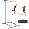 Power Tower Dip Station 2-Level Height Adjustable Pull Up Bar Stand 220LBS