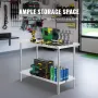 Stainless Steel Work Prep Table Commercial Worktable Food Prep 61x122x86 cm