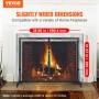 Fireplace Screen 2 Panel with Door, Sturdy Iron Mesh Fireplace Screen, 990(L) x802(H)MM Spark Guard Cover, Simple Installation,