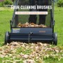 Push Lawn Sweeper, 26-inch Leaf & Grass Collector, Strong Rubber Wheels & Heavy Duty Thickened Steel, Durable to Use with Large