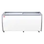 Commercial Ice Cream Display Case, 567 L Chest Freezer, Mobile Glass Top Deep Freezer, Restaurant Gelato Dipping Cabinet with 12