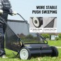 Push Lawn Sweeper, 26-inch Leaf & Grass Collector, Strong Rubber Wheels & Heavy Duty Thickened Steel, Durable to Use with Large