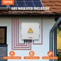 PV Combiner Box, 4 String, Solar Combiner Box with 10A Rated Current Fuse 63A Circuit Breaker Lightning Arrester and Solar Conne