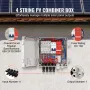 Solcellepanelkombinationsboks 4 strenge 10A til solpanelsystem