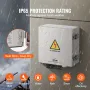 PV Combiner Box, 4 String, Solar Combiner Box with 10A Rated Current Fuse 63A Circuit Breaker Lightning Arrester and Solar Conne
