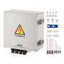 PV Combiner Box, 4 String, Solar Combiner Box with 10A Rated Current Fuse 63A Circuit Breaker Lightning Arrester and Solar Conne