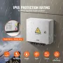 PV Combiner Box, 6 String, Solar Combiner Box with 15A Rated Current Fuse 125A Circuit Breaker Lightning Arrester and Solar Conn