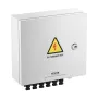 PV Combiner Box, 6 String, Solar Combiner Box with 15A Rated Current Fuse 125A Circuit Breaker Lightning Arrester and Solar Conn
