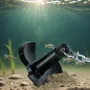 River Anchor, 12 LBS Boat Anchor Cast Iron Black Vinyl-Coated with Shackle, Marine Grade Mushroom Anchor for Boats Up To 10 ft, 
