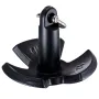 River Anchor, 12 LBS Boat Anchor Cast Iron Black Vinyl-Coated with Shackle, Marine Grade Mushroom Anchor for Boats Up To 10 ft, 
