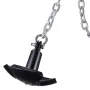 River Anchor, 12 LBS Boat Anchor Cast Iron Black Vinyl-Coated with Shackle, Marine Grade Mushroom Anchor for Boats Up To 10 ft, 