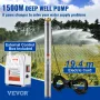 Dyb brønd nedsænket pumpe 1500W strøm 9,8 mâ³/h max flow 108m
