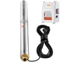 Deep Well Submersible Pump, 1500W 230V 60Hz, 9.8 m³/h 108 m Head, with 19.4 m Cord & External Control Box, Stainless Steel Water