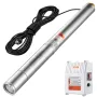 Deep Well Submersible Pump, 1500W 230V 60Hz, 9.8 m³/h 108 m Head, with 19.4 m Cord & External Control Box, Stainless Steel Water