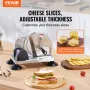 Manual Bread Slicer, 0-6" Adjustable Thickness Cheeser Butter Cutting, Micro-Serrated Stainless Steel Blade, Aluminum Alloy Comm