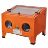 25 Gallon Sandblasting Cabinet Benchtop Cabinet with Blasting Gun 4 Nozzle
