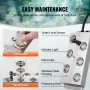Ultrasonic Mist Maker 6 Head, 4500mL/H Ultrasonic Fogger, Mist Maker with 165W IP67 Waterproof Power Supply, Buoy, Replacement D