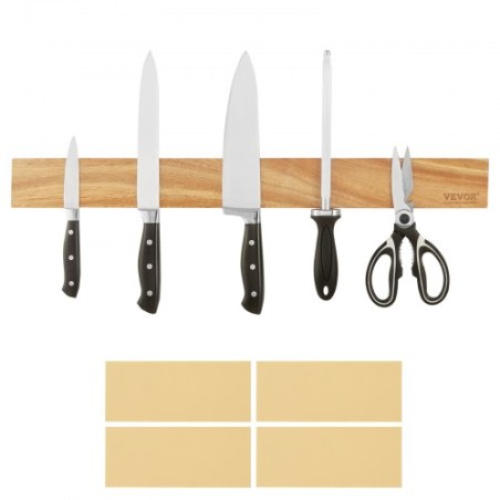 Magnetic Knife Holder with Enhanced Strong Magnet, 24" No Drilling Knife Strips Organizer for Wall, Multifunctional Storage