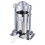 Manual Sausage Stuffer, 2 L / 5 LBS Vertical Sausage Machine with G-type Clamp, Food-Grade 304 Stainless Steel Barrel with 2 Stu