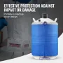 Liquid Nitrogen Tank, 20 L Aluminum Alloy Liquid Nitrogen Container, LN2 Tank Dewar with 6 Canisters and Carry Bag with Straps, 