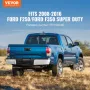 Rear Step Bumper, Compatible with 2008-2016-Ford F250/Ford F350 Super Duty, Chrome Steel Back Bumper, Assembly Replacement Rear 