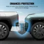 Rear Step Bumper, Compatible with 1995-2004-Toyota Tacoma, Chrome Steel Back Bumper, Assembly Replacement Rear Bumper with Licen