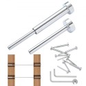 20 Pack Invisible Cable Railing Kit, T316 Rustfrit stål 3,2 mm Usynlig modtager og Swage Stud End til kabelrækværk, Swage